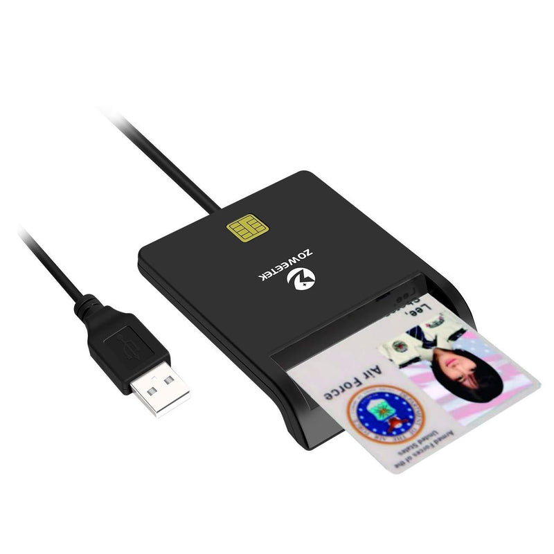 ZOWEETEK CAC Card Reader Military, Smart Card Reader DOD Military USB Common Access CAC, Compatible with Windows, Mac OS and Linux - LeoForward Australia