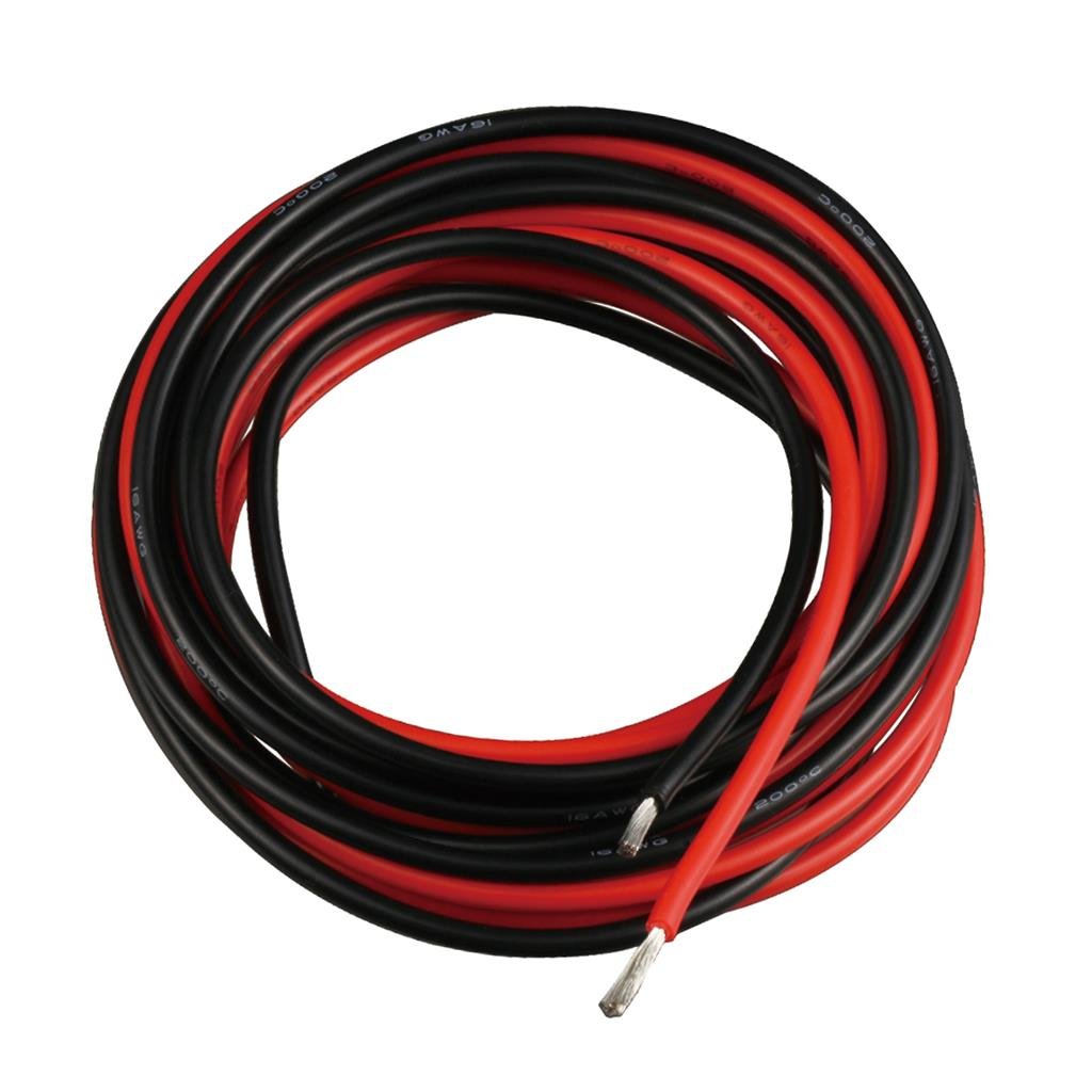  [AUSTRALIA] - BNTECHGO 16 Gauge Silicone Wire 10 ft red and 10 ft Black Flexible 16 AWG Stranded Copper Wire 16 gauge silicone wire 10ft and 10ft 16 gauge red and black