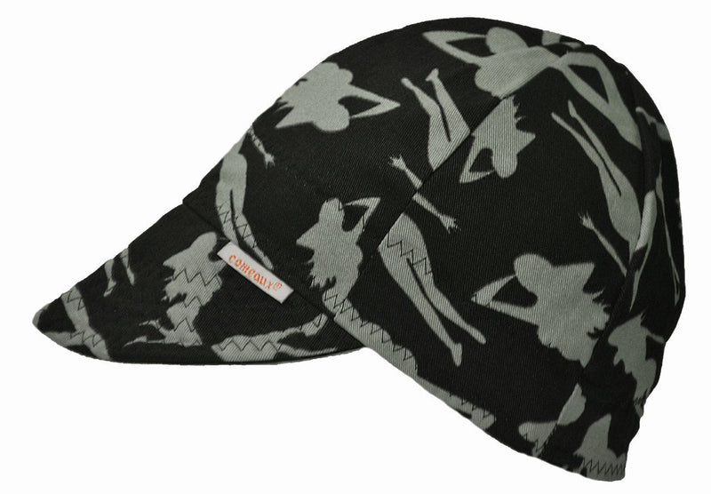  [AUSTRALIA] - Black/Gray Comeaux Caps Reversible Welding Cap Silhouette Size 7 7/8