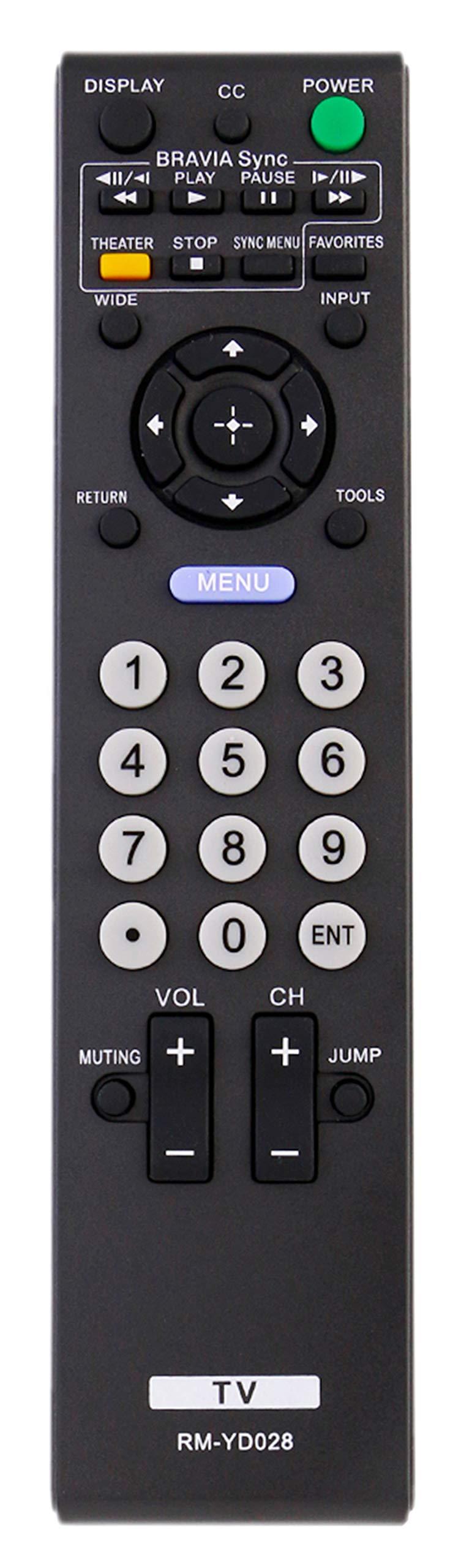 RM-YD028 Replaced Remote Control fit for Sony Bravia TV KDL-46VE5 KDL-46VL150 KDL-52S5100 KDL32L5000 KDL46S5100 KDL32XBR9 KDL52V5100 KDL46V5100 KDL52S5100 KDL32S5100 KDL40V5100 KDL26L5000 - LeoForward Australia