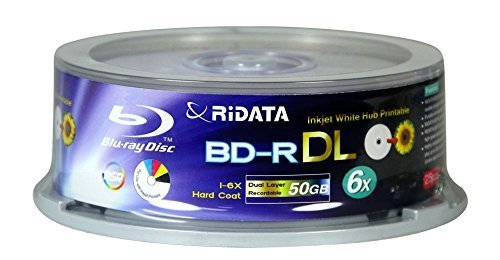 [AUSTRALIA] - RiData 50GB BD-R DL Dual-Layer Blu-Ray Writable 6x Disc 25pk