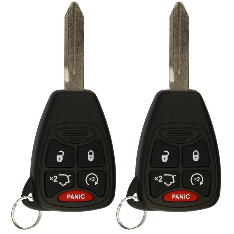  [AUSTRALIA] - KeylessOption Keyless Entry Remote Control Uncut Car Key Fob Replacement for OHT692427AA KOBDT04A (Pack of 2)