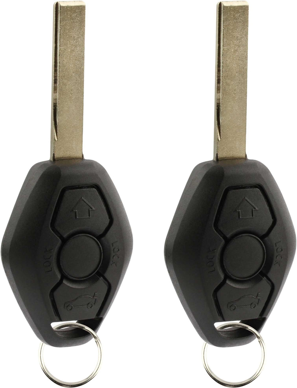  [AUSTRALIA] - KeylessOption Keyless Entry Remote Control Car Key Fob Smooth Style Replacement for LX8 FZV (Pack of 2)