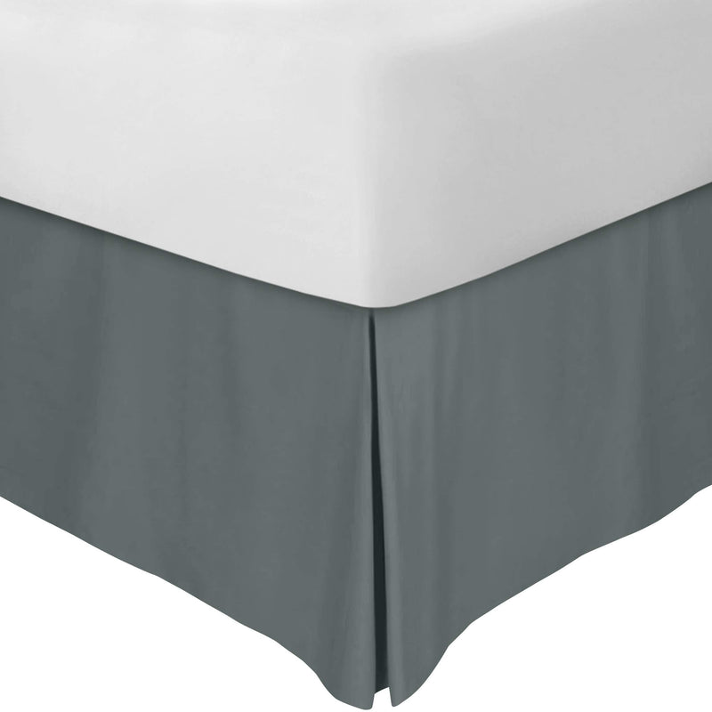  [AUSTRALIA] - Utopia Bedding Bed Skirt - Soft Quadruple Pleated Dust Ruffle - Easy Fit with 16 Inch Tailored Drop - Hotel Quality, Shrinkage and Fade Resistant (Full, Grey) Full