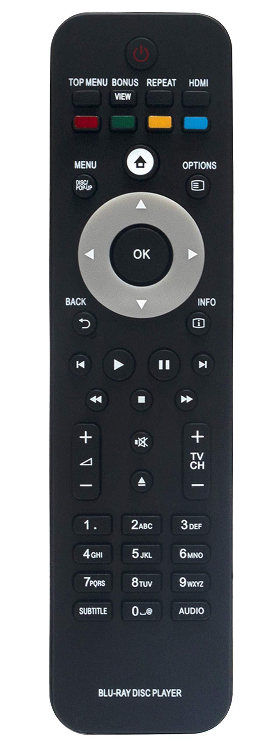 VINABTY Replaced Remote fit for Philips BLU-RAY Disc Player BDP3000 BDP2500 BDP3000 BDP2500 NB545 NB545UD BDP3010 BDPP3020 P5005 /F7 BDP3406/F7 BDP5406/F7 BDP2600 BDP2600/93/98 BDP2610 BDP2688 - LeoForward Australia