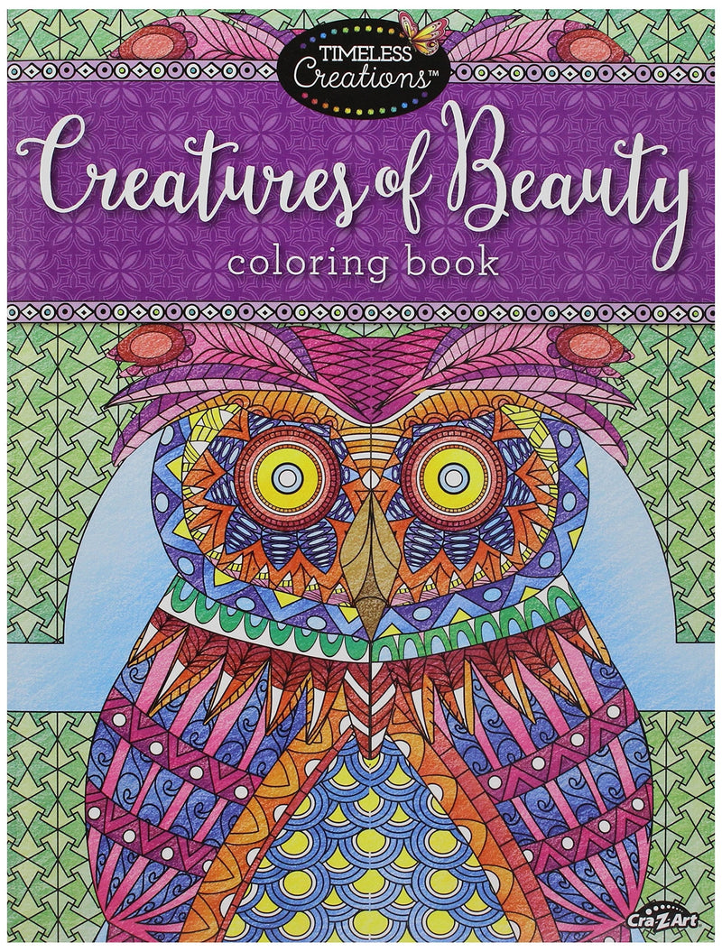 Cra-Z-Art Timeless Creations Adult Coloring Books: Creatures of Beauty Creative Coloring Book (16278-6) - LeoForward Australia