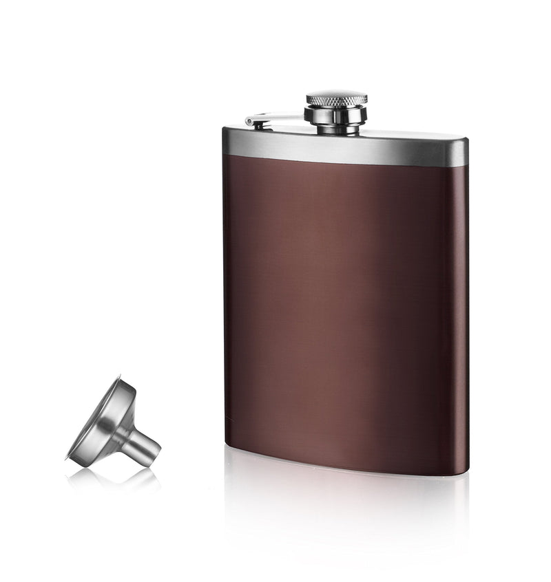  [AUSTRALIA] - Vacu Vin 78635606 Hip Flask and Funnel, Stainless Steel