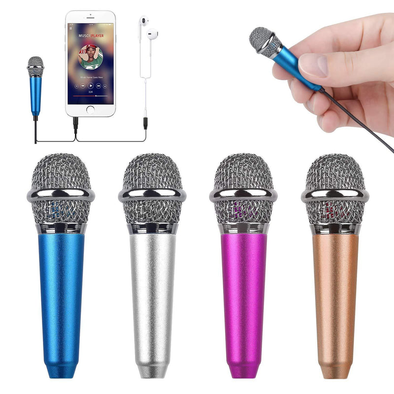 Uniwit Mini Portable Vocal/Instrument Microphone for Mobile Phone Laptop Notebook Apple iPhone Sumsung Android with Holder Clip - Blue - LeoForward Australia