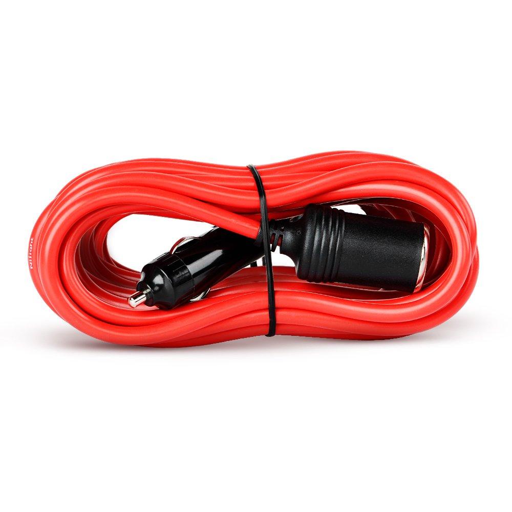  [AUSTRALIA] - Nilight 10003W 14ft Extension Cord Cable Heavy Duty 12V/24V Car Charger with Cigarette Lighter Socket,2 Years Warranty 14ft Cigarette Lighter