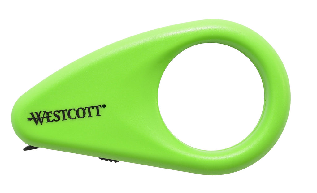  [AUSTRALIA] - Westcott Compact Fixed Box Opener (16473), uses Slice Ceramic Blades, Green, 2.25 inches