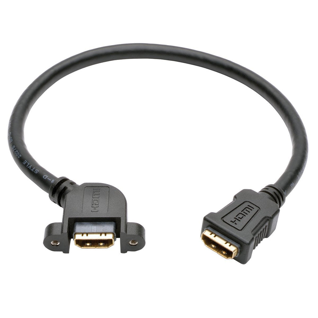 TRIPP LITE P569-001-FF-APM Hi-Speed HDMI Cable with Ethernet Video & Audio Panel Mount F/F 1' 1 ft. + Female HDMI - LeoForward Australia