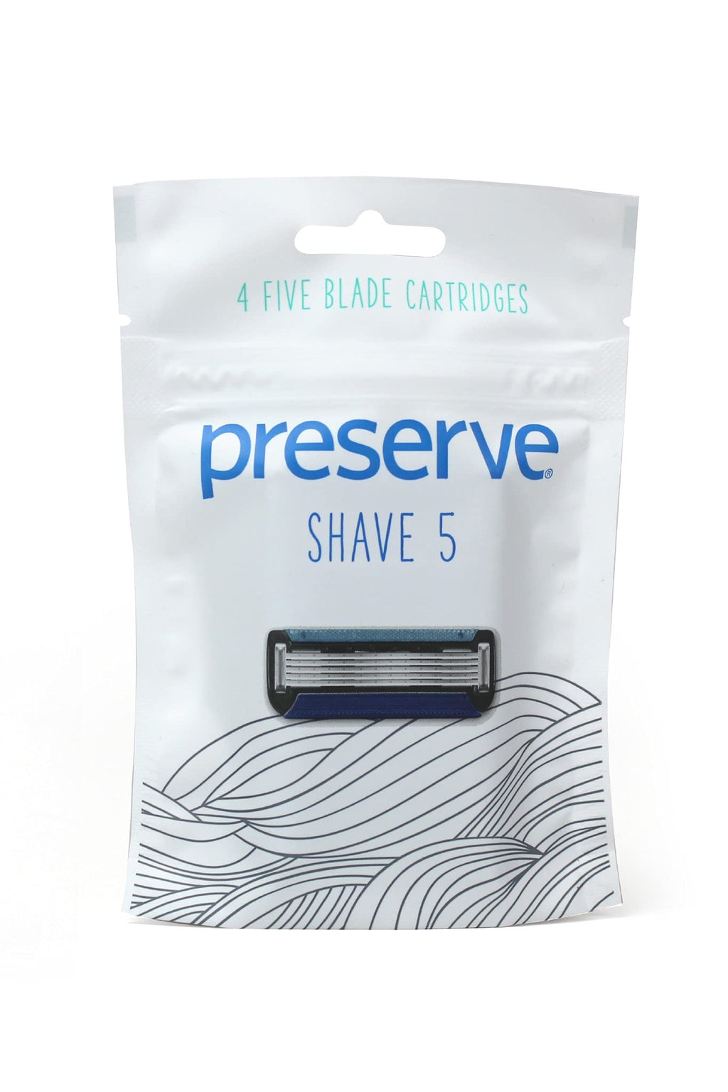 Preserve Five Blade Replacement Cartridges for Preserve Shave Five Recycled Razor, 4 Count Replacement Shave 5 Cartridges - LeoForward Australia