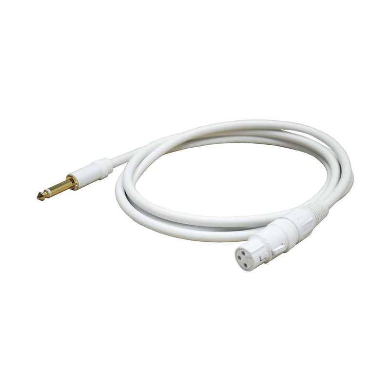  [AUSTRALIA] - Audio 2000s E80206 1/4" TS to XLR Female 6 Feet White Color Microphone Cable