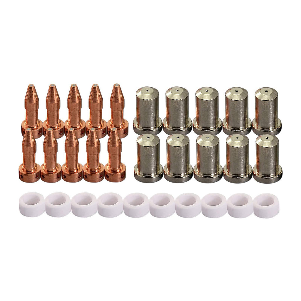  [AUSTRALIA] - PT-23/27 Plasma Cutter Consumables Plasma Electrode Tip Nozzles 33366XL 33367 33418 80Amp 30pcs