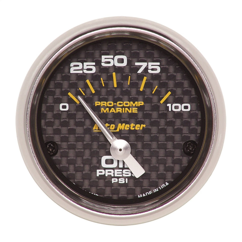  [AUSTRALIA] - AutoMeter Auto Meter 200758-40 Gauge, Oil Pressure, 2 1/16", 100Psi, Electric, Marine Carbon Fiber