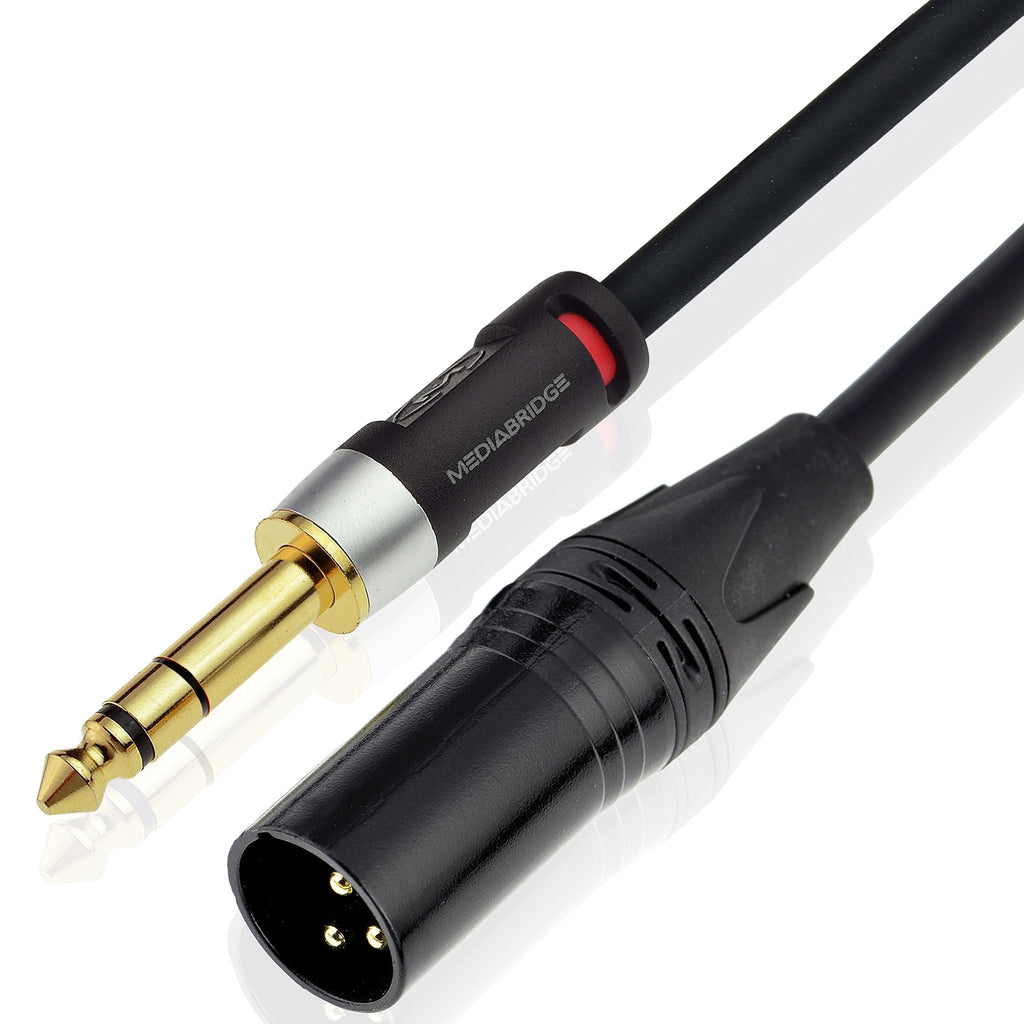  [AUSTRALIA] - Mediabridge Ultra Series XLR Male to 1/4 Inch Cable (6 Feet) - XLR Male to Balanced Mono 1/4 Inch TRS Male (Part# MC-XM-TRS-6)