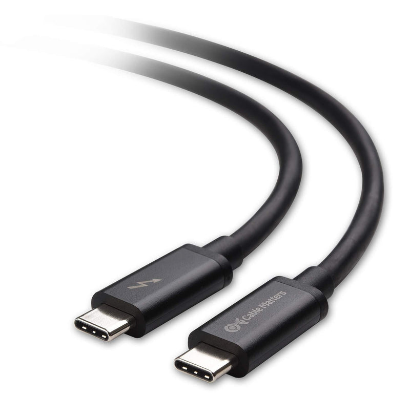 [Intel Certified] Cable 20 Gbps Thunderbolt 3 Cable 6.6 Feet (USB C Thunderbolt Cable) in Black Supporting 100W Charging - LeoForward Australia