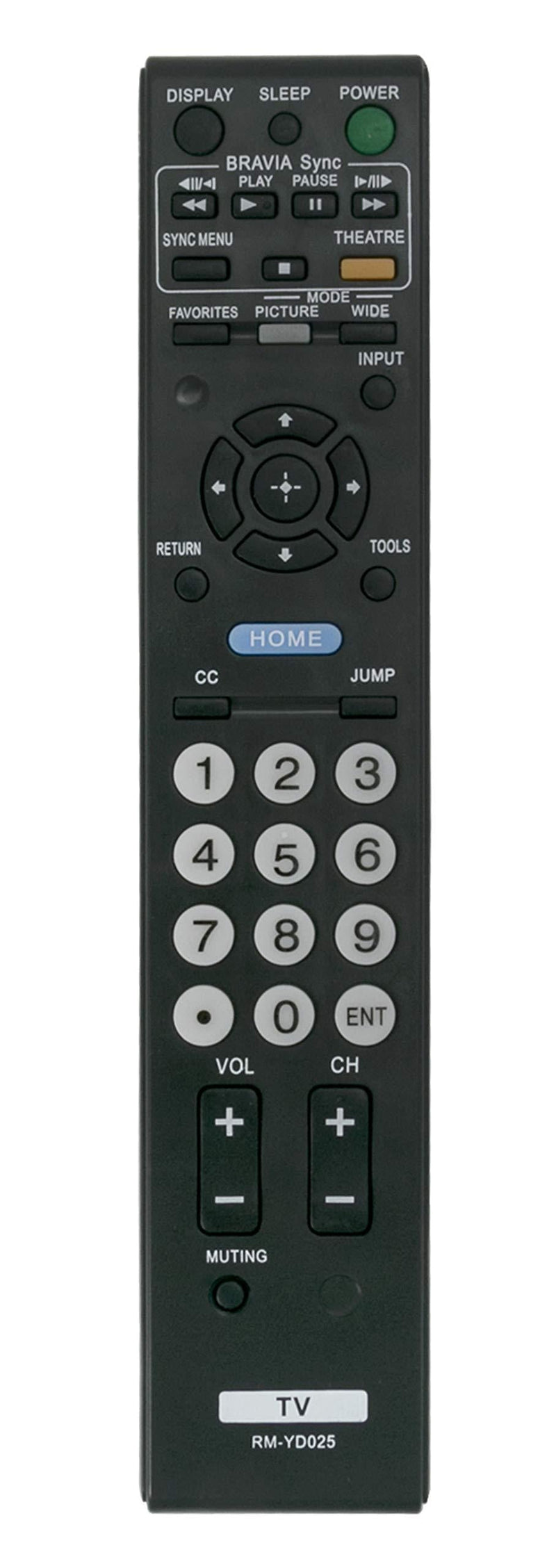 RM-YD025 Replaced Remote fit for Sony TV KDL-46S4100 KDL-40S4100 KDL-52S4100 KDL-22L4000 KDL-40S504 KDL-19M4000 KDL-40S5100 KDL-40SL150 KDL-40V5100 KDL-40VE5 KDL-46S504 KDL-46S5100 KDL-46V5100 - LeoForward Australia