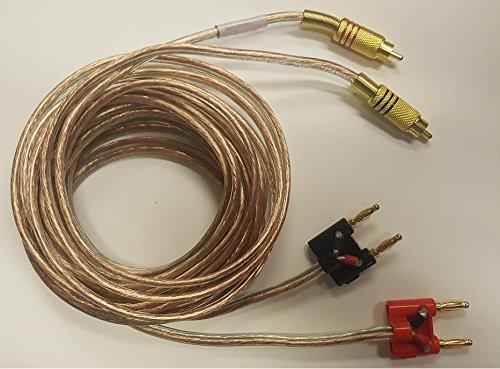 2 Pair Stackable Banana Plugs to 2 RCA Male (Phono) Gold Plated 10 Foot - LeoForward Australia