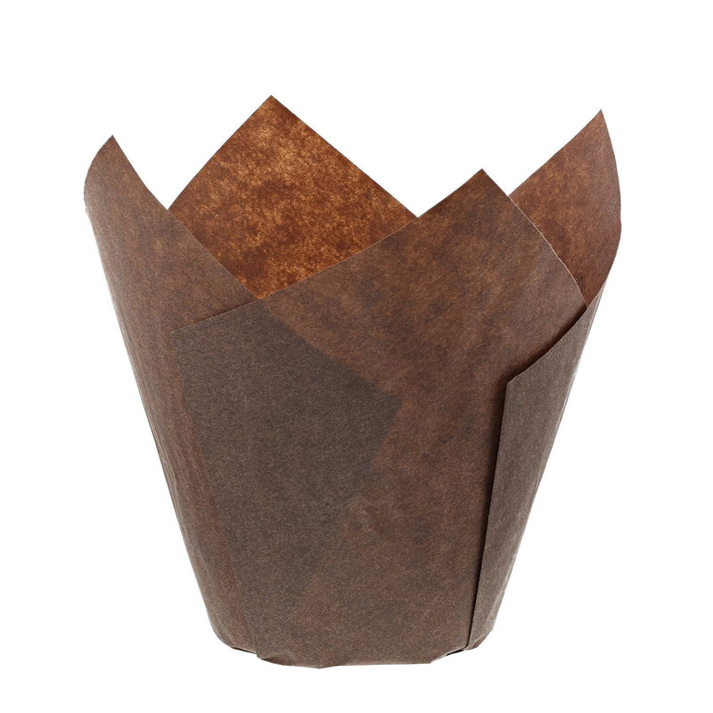  [AUSTRALIA] - Royal Brown Tulip Style Baking Cups, Medium, Package of 200 1