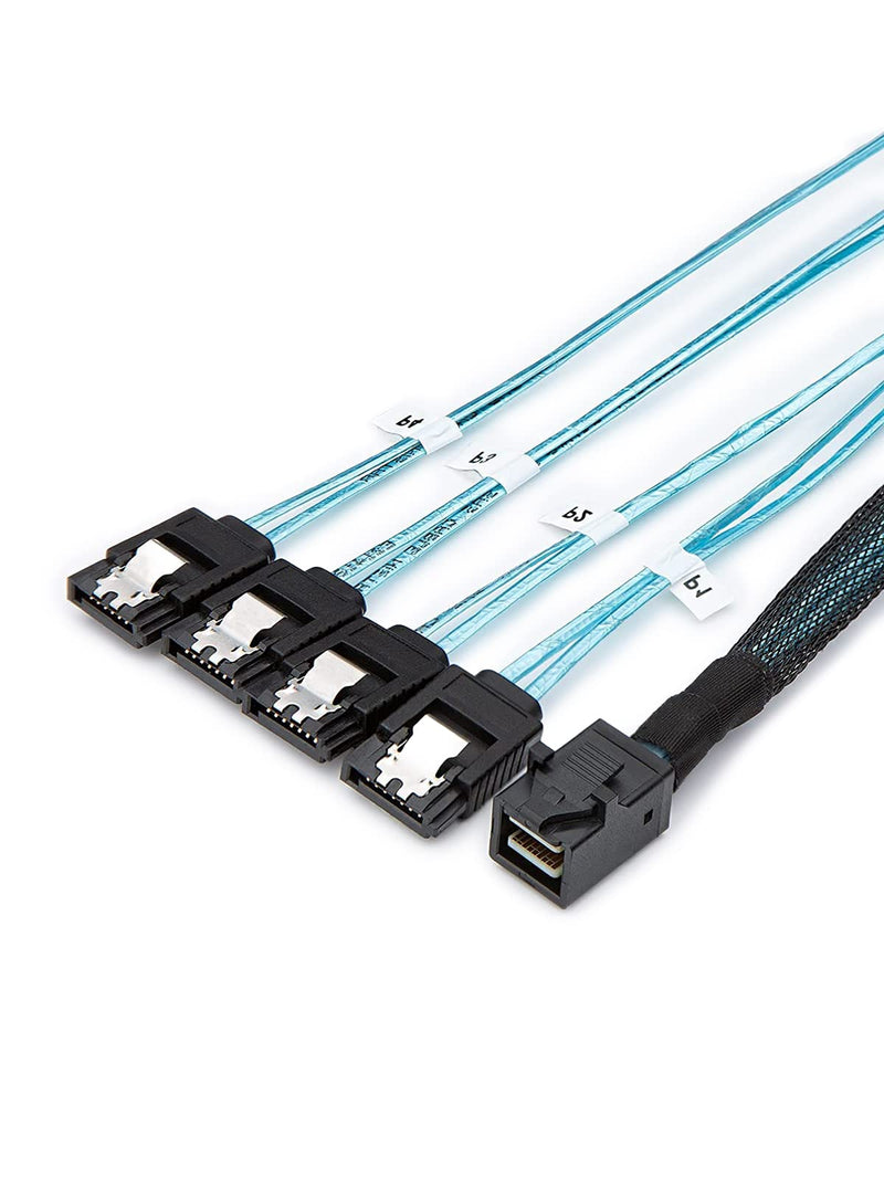  [AUSTRALIA] - CableCreation Internal HD Mini SAS Cable 0.5M / 1.6FT, Internal HD Mini SAS (SFF-8643 Host) - 4X SATA (Target) Cable, SFF-8643 to 4X SATA Cable, SFF-8643 for Controller, 4 Sata Connect to Hard Drive