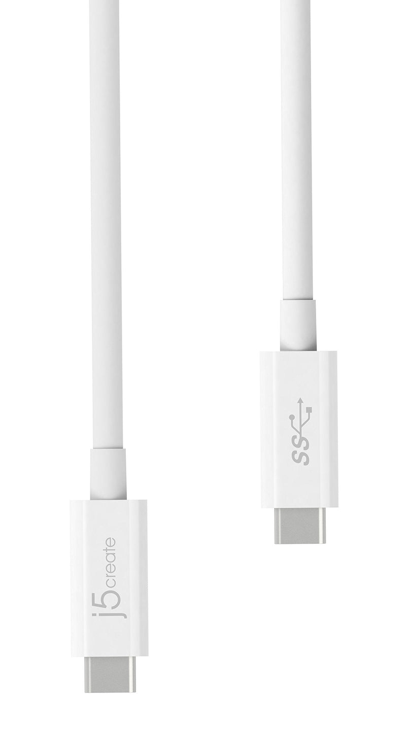  [AUSTRALIA] - j5create USB Type C to USB Type C Charging and Data Transfer Cable 2.3ft | Supports Power Delivery 100W and USB 3.1 Gen2 SuperSpeed+ 10Gbps, Suitable for Laptop, Tablet, Phone, Charger (JUCX01)