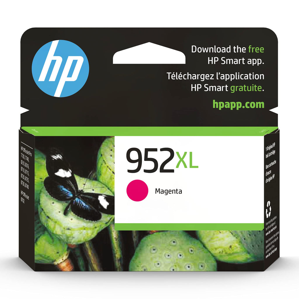Original HP 952XL Magenta High-yield Ink Cartridge | Works with HP OfficeJet 8702, HP OfficeJet Pro 7720, 7740, 8210, 8710, 8720, 8730, 8740 Series | Eligible for Instant Ink | L0S64AN - LeoForward Australia
