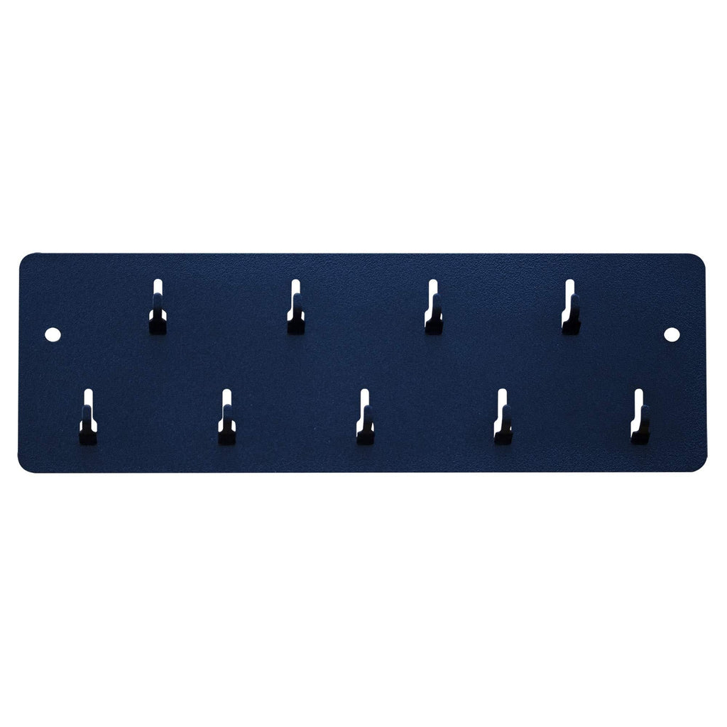 Industrial Key Rack, Powder Coated Steel, 9 Hooks, Keeps Keys, Time Clock Badges and Other Items Organized and Easily Accessible, Black - LeoForward Australia