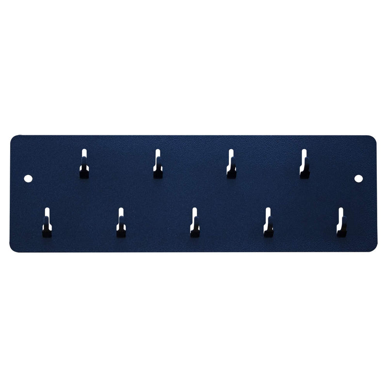 Industrial Key Rack, Powder Coated Steel, 9 Hooks, Keeps Keys, Time Clock Badges and Other Items Organized and Easily Accessible, Black - LeoForward Australia