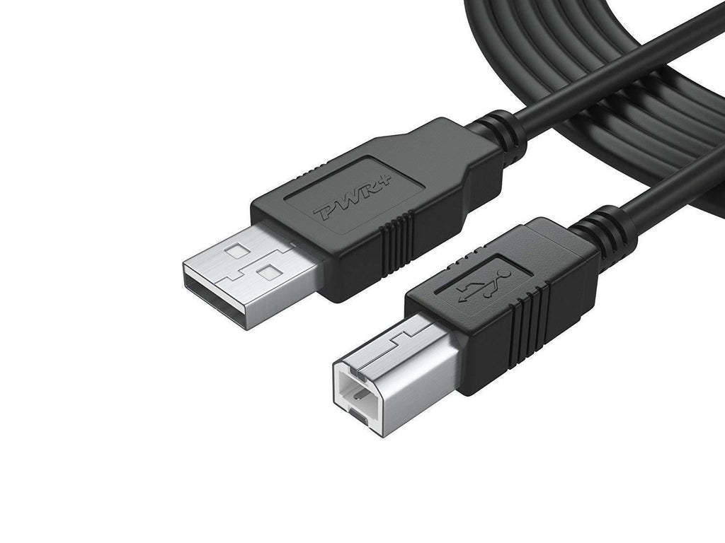 Pwr 12Ft Extra Long USB-2.0 Cable Type-A to Type-B High Speed Cord for Audio Interface, Midi Keyboard, USB Microphone, Mixer, Speaker, Monitor, Instrument, Strobe Light System Mac PC - LeoForward Australia