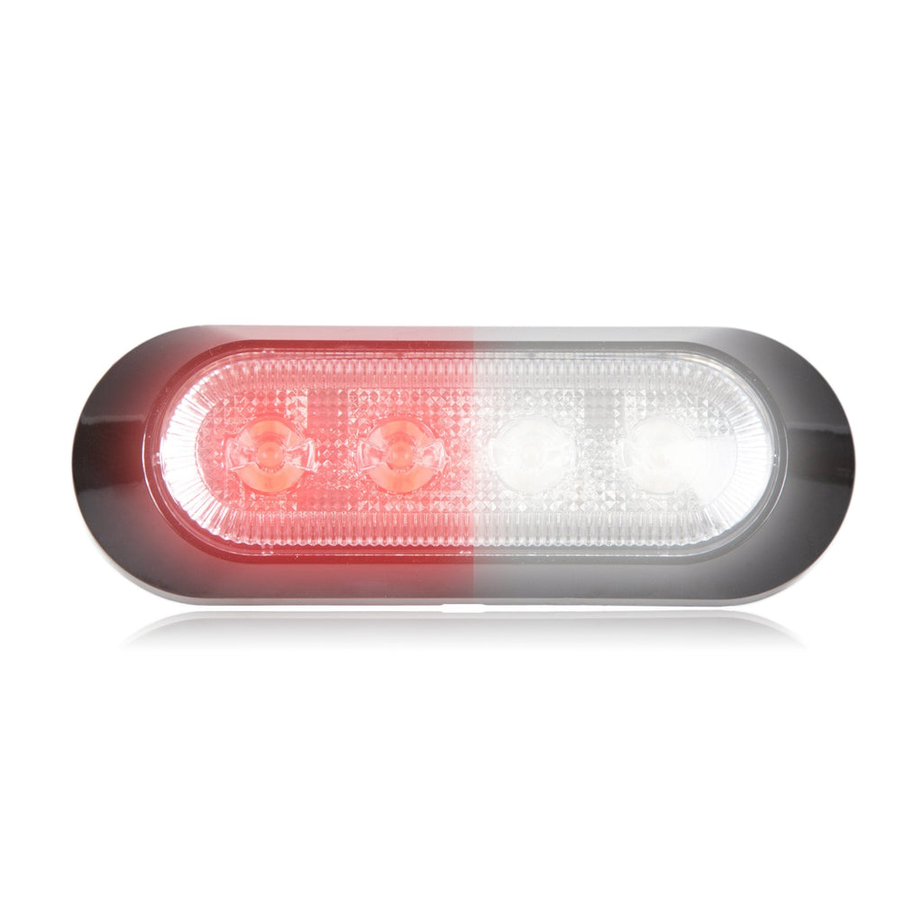 [AUSTRALIA] - Maxxima M20384RWCL 4 LED Red/White Ultra Thin 0.9" Warning Strobe Light