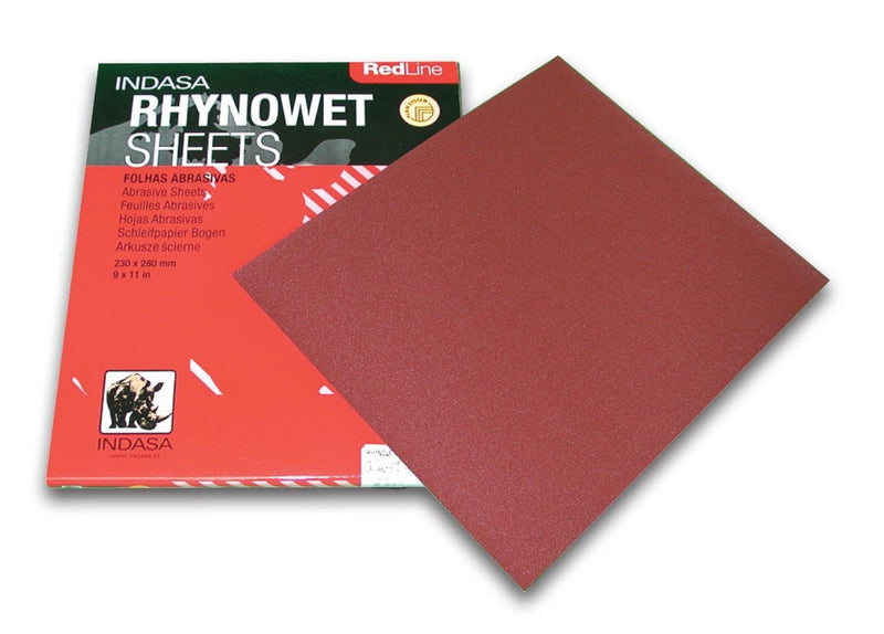  [AUSTRALIA] - INDASA Redline XL RHYNOWET Sheets 9" X 11" 600 GRIT 50/Box