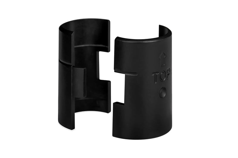  [AUSTRALIA] - DuraSteel Wire Shelving Shelf Lock Clips / Shelving Sleeves - Fits with Thunder Group, Alera, Honey Can Do, Eagle, Regency, Metro and more - For 1" Post, Plastic, Black, Pack of 8 Pcs