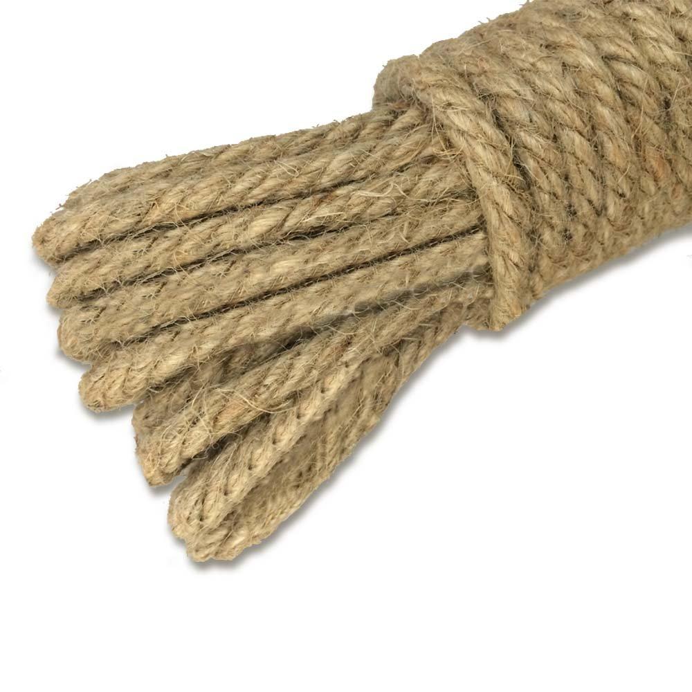  [AUSTRALIA] - KINGLAKE 100% Natural Thick Strong Jute Rope 65 Feet 5mm 3 Ply Hemp Rope Cord for Arts Crafts DIY Decoration Gift Wrapping