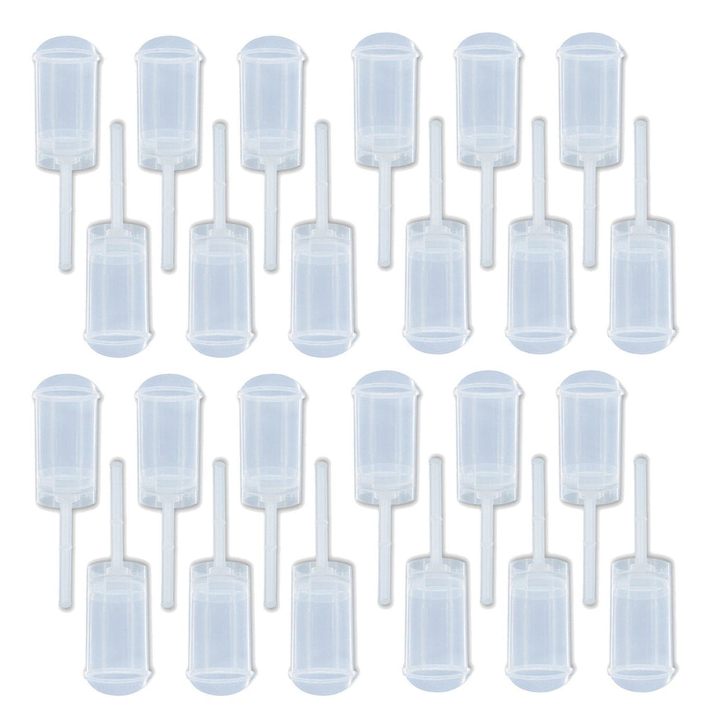  [AUSTRALIA] - EKIND Clear Push-Up Cake Pop Shooter (Push Pops) Plastic Containers with Lids, Base & Sticks, Pack of 24 24 of Circular