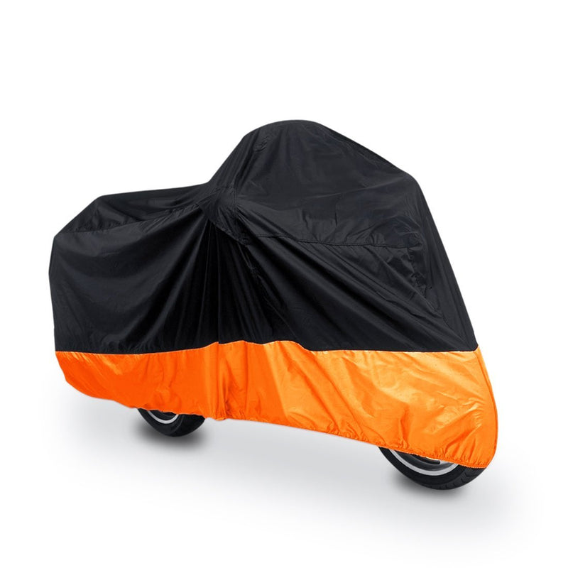  [AUSTRALIA] - uxcell XXL 180T Rain Dust Protector Black+Orange Scooter Motorcycle Cover 104" for Honda Victory Kawasaki Yamaha Suzuki Harley Davidson