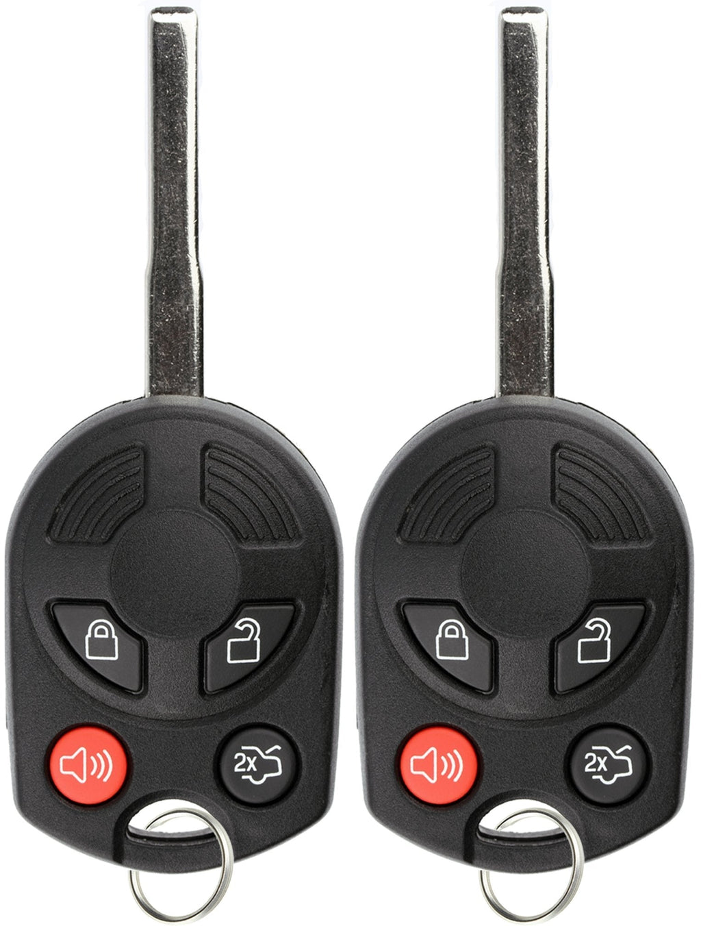  [AUSTRALIA] - KeylessOption Keyless Entry Remote Car Uncut High Security Key Fob for 164-R8007 Ford Focus Transit Connect Escape (Pack of 2)