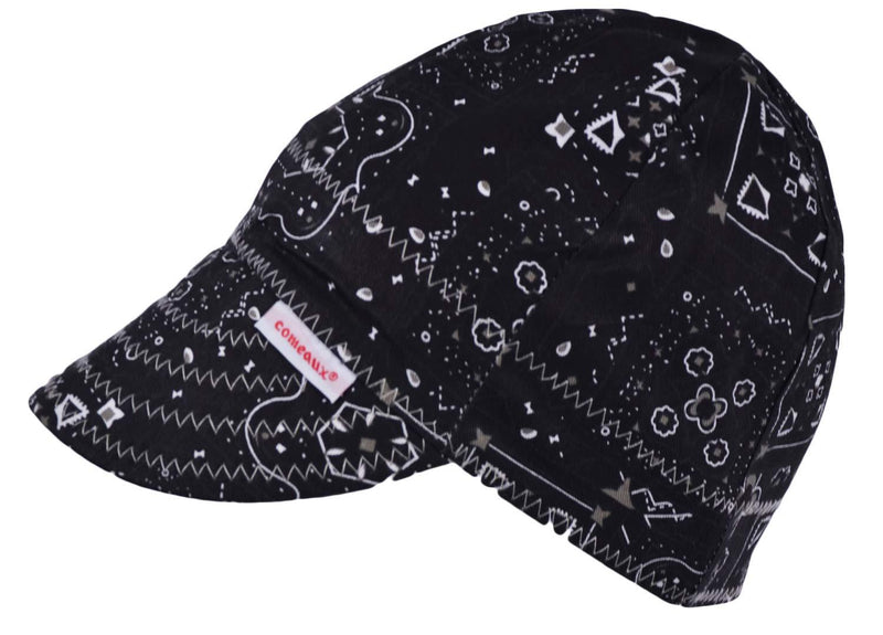  [AUSTRALIA] - Comeaux Caps Reversible Welding Cap BANDED Black Bandana Size 7 3/8