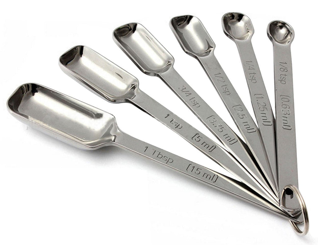 Penta Angel 6 Pcs Set Stainless Steel Measuring Spoon (Square spoon) Square spoon - LeoForward Australia