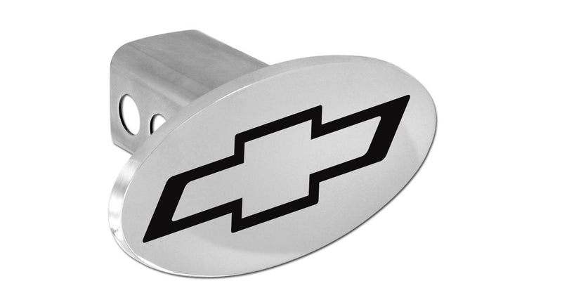  [AUSTRALIA] - Chevy Black Bowtie 2012-2016 Engraved Chrome Plated Trailer Hitch Cover (2 inch Post) 2 inch post