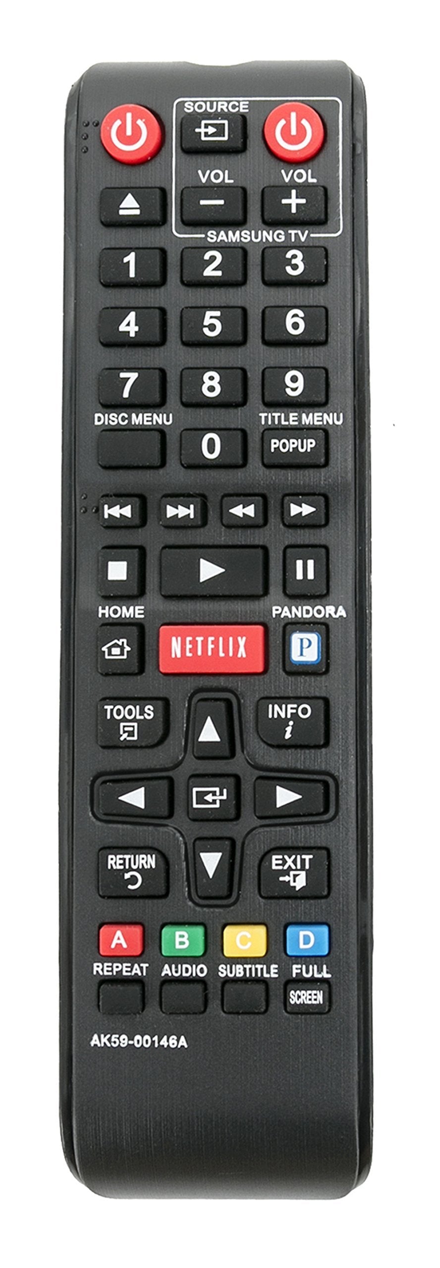 Vinabty New Remote AK59-00146A fit for Samsung Blu-Ray DVD Player BDE5300 BDE5300/ZA BDE5400 BDE5400/ZA BDEM53 BDE5900 - LeoForward Australia