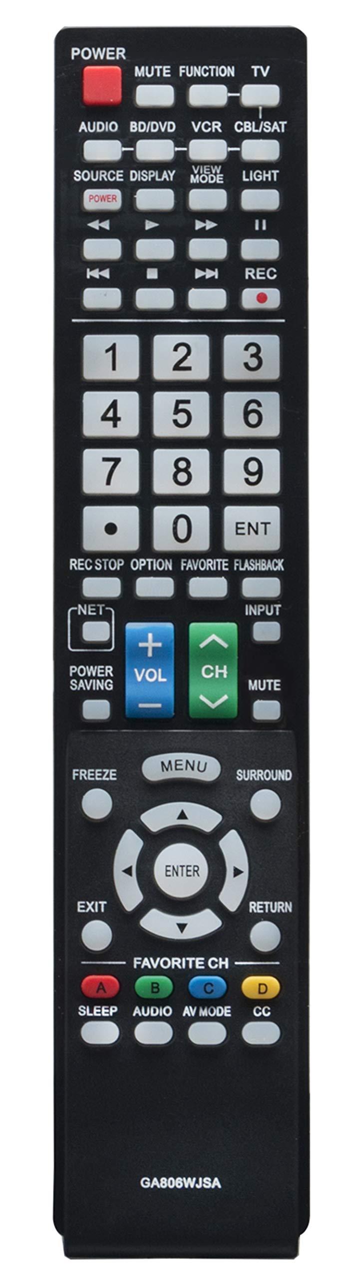 VINABTY New GA806WJSA Replaced Remote fit for Sharp Aquos LCD TV LC-40LE700 LC-40LE700UN LC-46LE700 LC-46LE700UN LC-52LE700 LC-40LE700UN SXV-4035 - LeoForward Australia