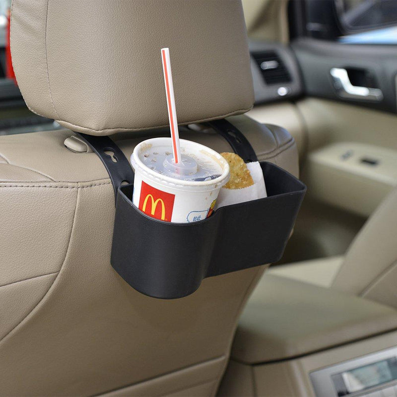  [AUSTRALIA] - Car Headrest Seat Back Organizer Cup Holder Drink Pocket Food Tray Universal Liberate Your Hands. for a More Convenient Time in Your Car(Black)