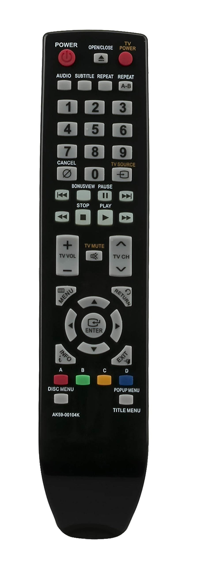 New Replaced Remote Control AK59-00104K ak5900104k Compatible for Samsung Blu-ray DVD Player BDP3600 BDP-1590 BD-P1600 BDP1602 BD-P4600 BD-P3600 BD-P1590 BD-P1600/XAA Bd-p1590c Bd-p1650 BD-P1600A - LeoForward Australia