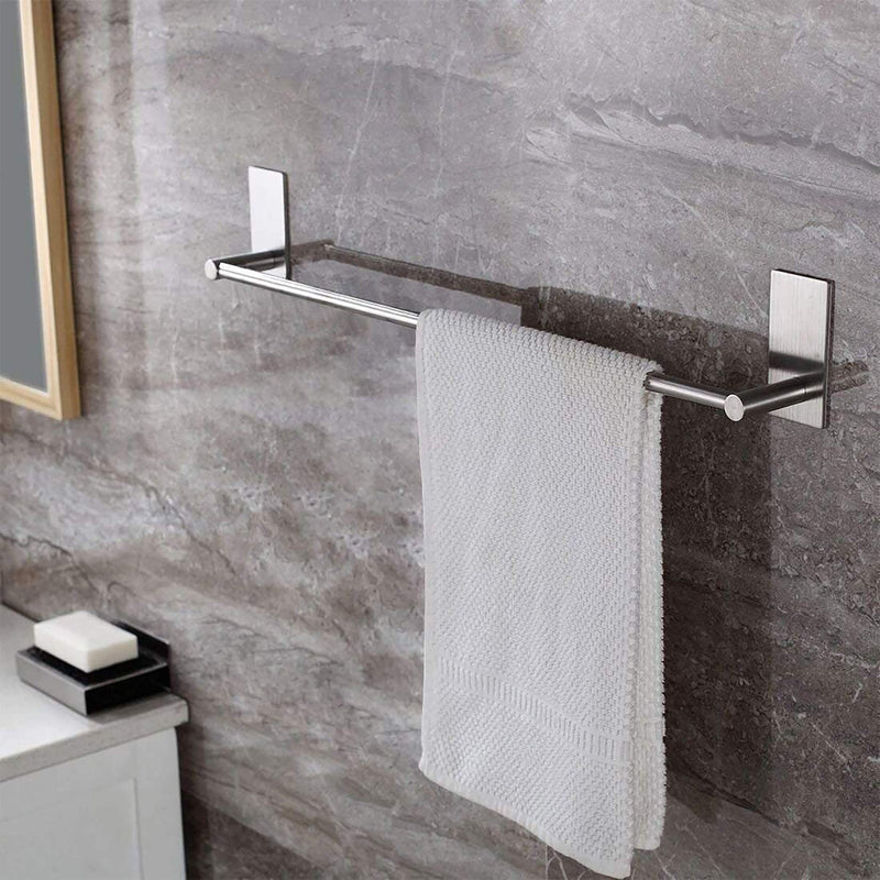  [AUSTRALIA] - Taozun Towel Bar Self Adhesive 27.55-Inch Bathroom Brushed SUS 304 Stainless Steel Bath Wall Shelf Rack Hanging Towel Stick On Sticky Hanger Contemporary Style