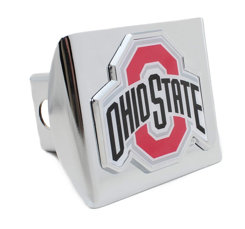  [AUSTRALIA] - THE Ohio State University METAL emblem with colors on chrome METAL Hitch Cover