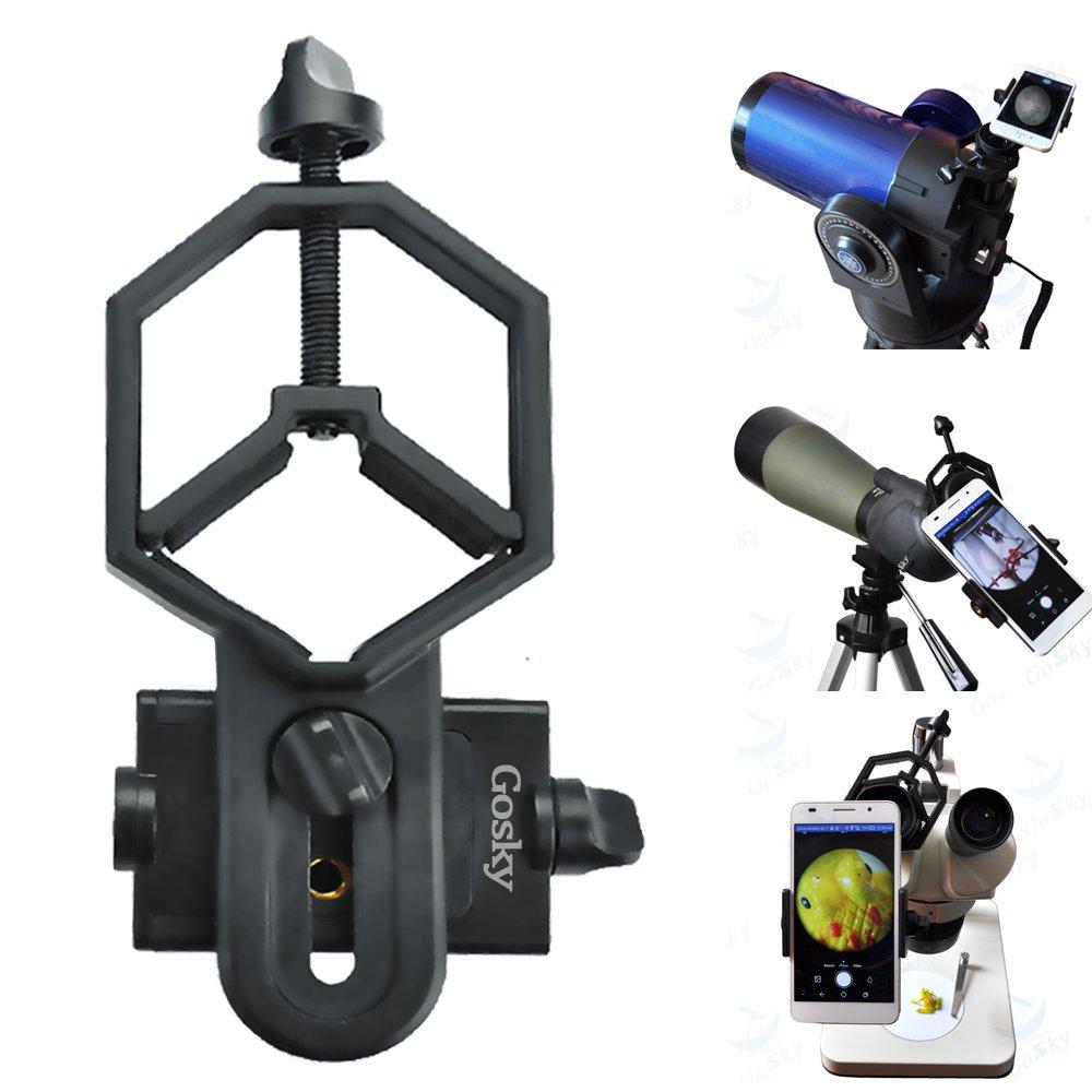  [AUSTRALIA] - Gosky Big Type Smartphone Adapter Mount for Spotting Scope Telescope Binocular Monocular, Black