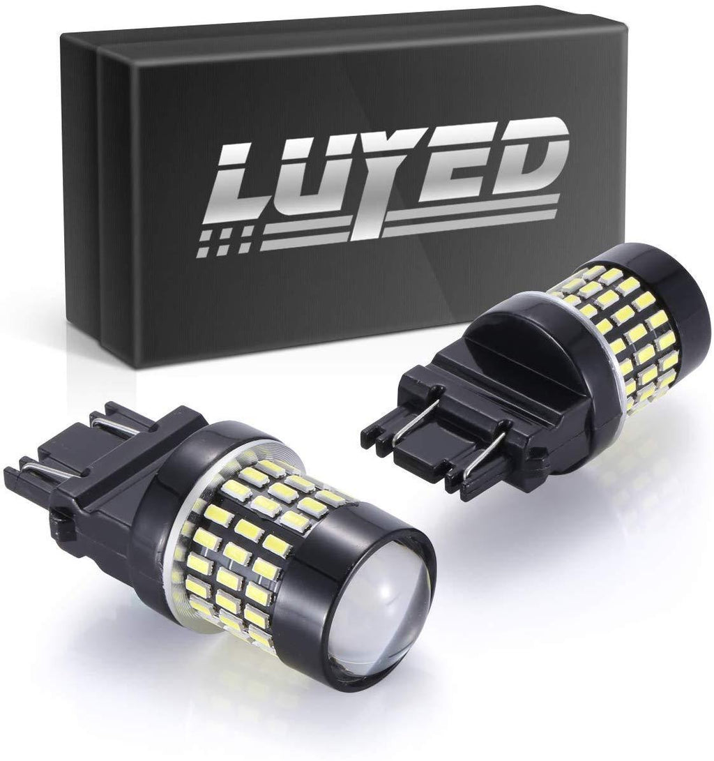 LUYED 2 X 900 Lumens Super Bright 3014 78-EX Chipsets 3056 3156 3057 3057K 3157 4157 LED Bulbs with Projector for Tail Lights Turn Signal Lights,Xenon White - LeoForward Australia