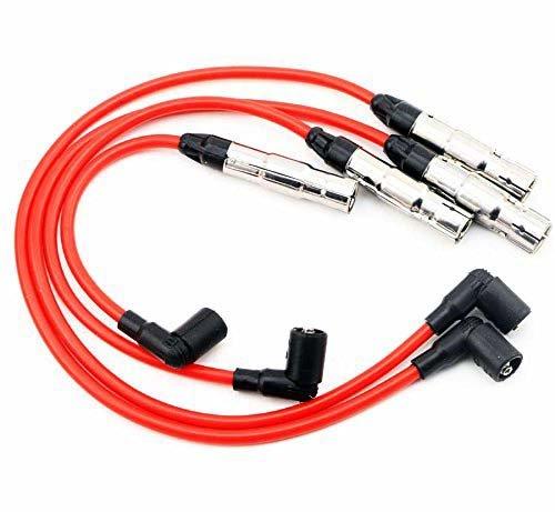 XtremeAmazing Spark Plug Ignition Wire Set For VW Beetle Bora Golf Golf City GTI Jetta Jetta City 2.0L SOHC 09015 3878 - LeoForward Australia