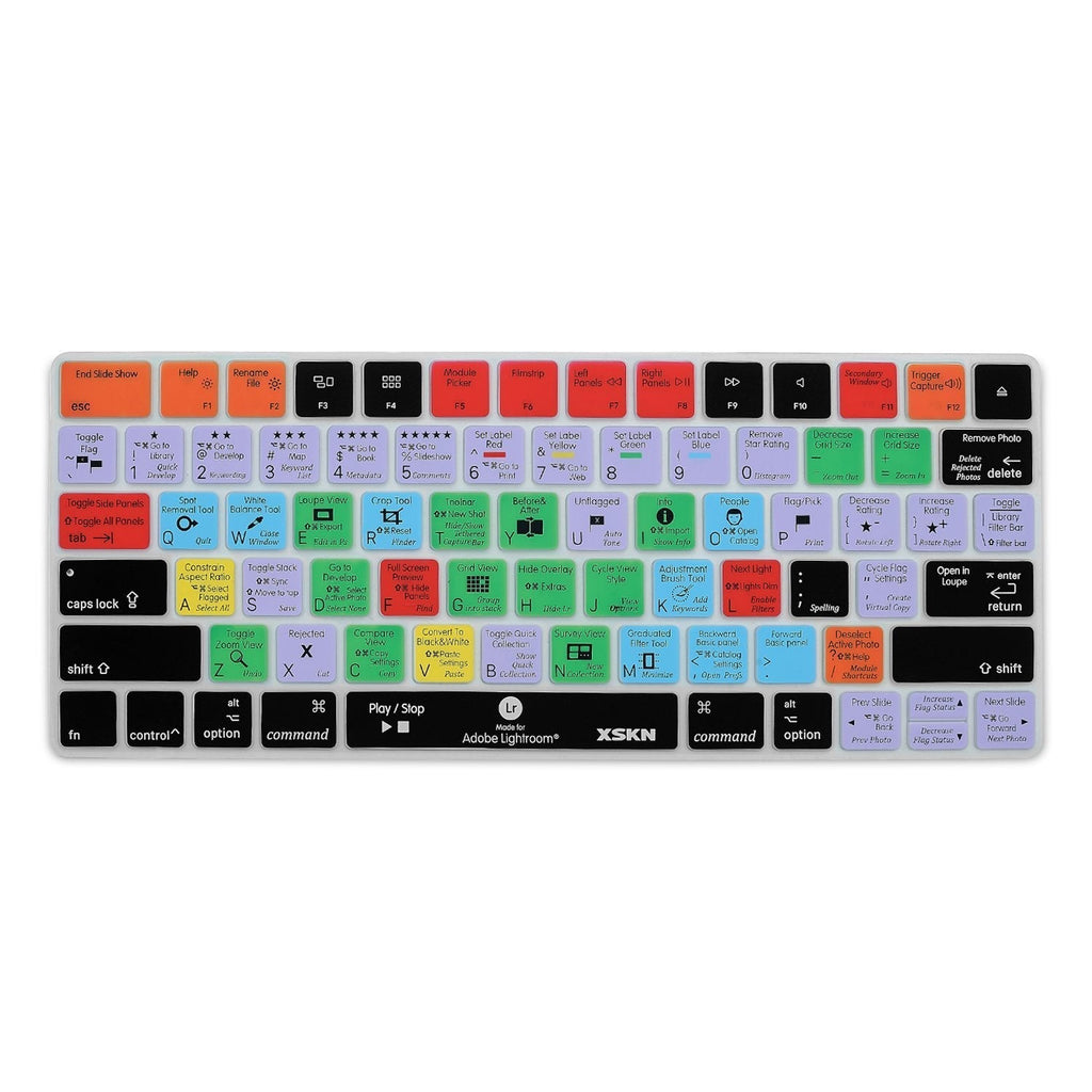 XSKN Magic Keyboard Lightroom Shortcut Keyboard Cover, XSKN Durable LR Hotkeys Silicone Keyboard Skin for Apple Magic Keyboard MLA22LL/A, US version - LeoForward Australia